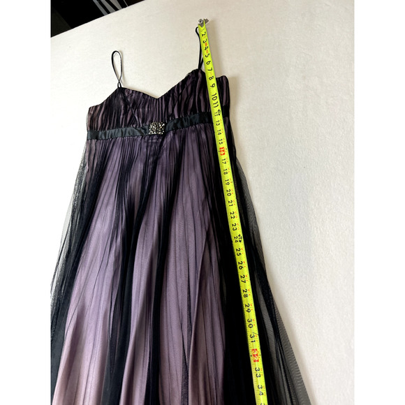 Adrianna Papell Size 8 Boutique Dress‎ Prom Purple black mesh whimsygoth y2k - Picture 9 of 13
